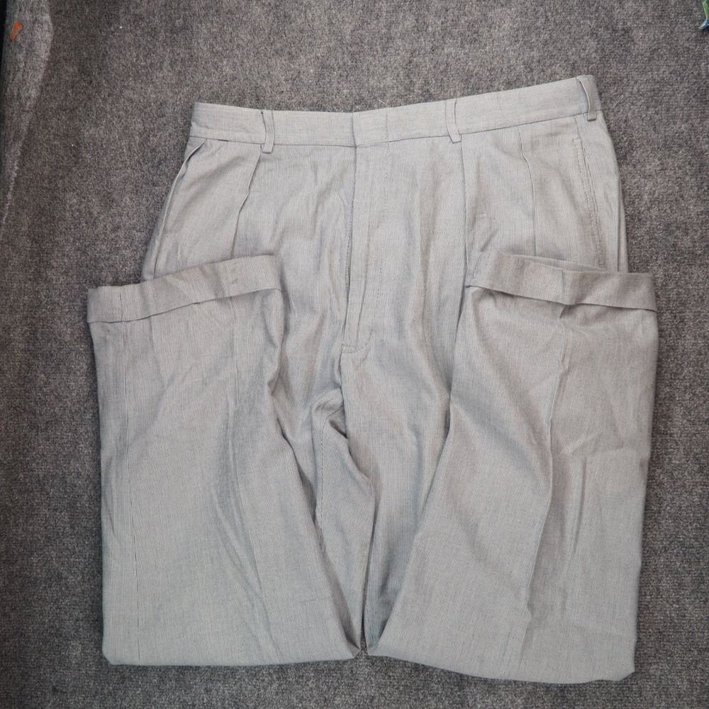 Polo Ralph Lauren Pants Mens 38x32 Blue Micro Pattern Cotton Preppy Classic